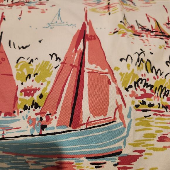 Talbots 16P Sailboats Cotton Pencil Skirt - Picture 2 of 5